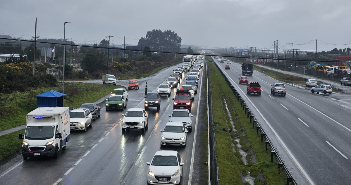 Colisión en ruta 5 sur, entre Puerto Varas y Puerto Montt
