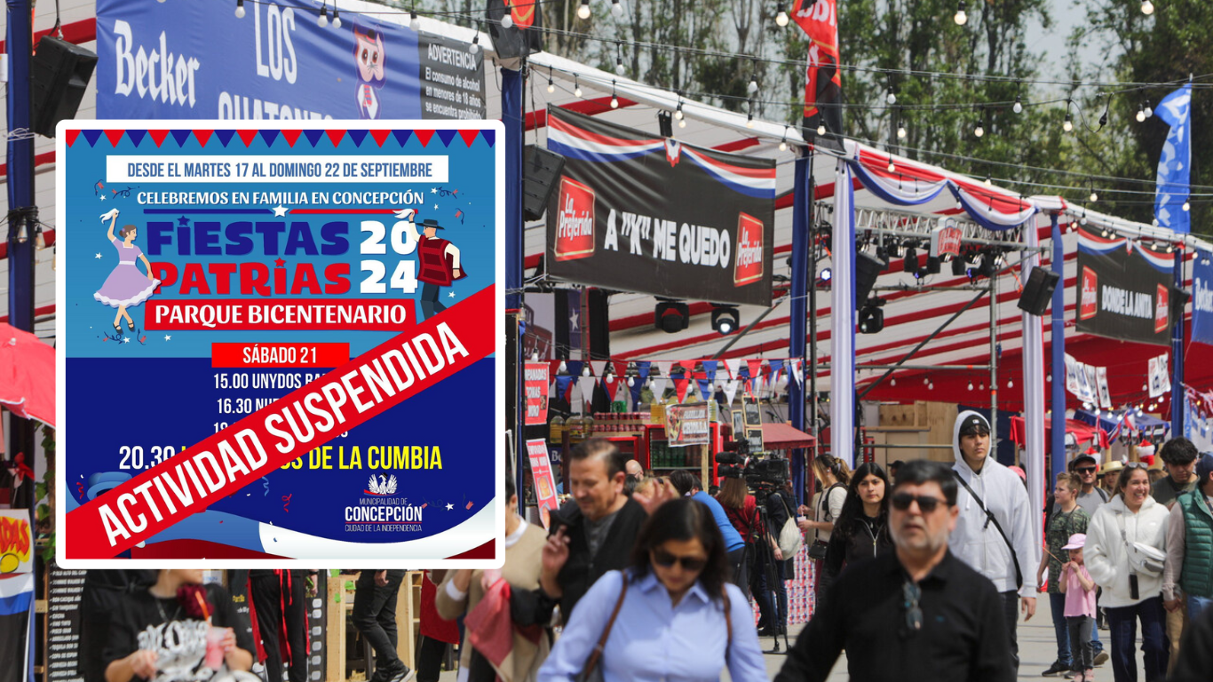 Imagen de contexto por suspensión de actividades de Fiestas Patrias en Concepción.