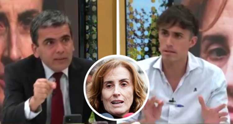 Carlos Gajardo (izquierda) y Roberto Cox (derecha) en referencia a encontrón por sueldo de Marcela Cubillos (miniatura)