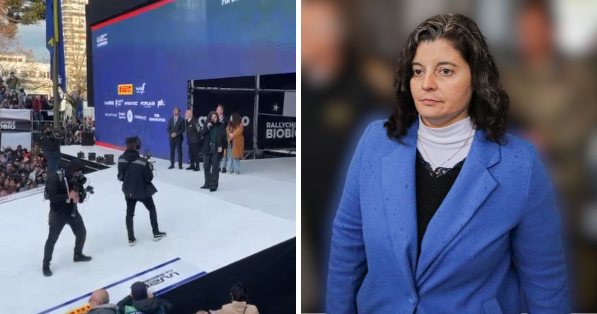 Pifias marcan paso de delegada presidencial del Bío Bío en largada protocolar del WRC Chile en Bío Bío