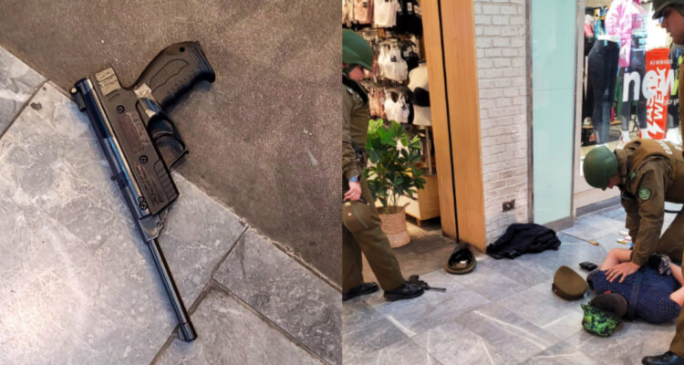 Detienen a sujeto que portaba arma en mall de La Florida: realizó amenazas de muerte