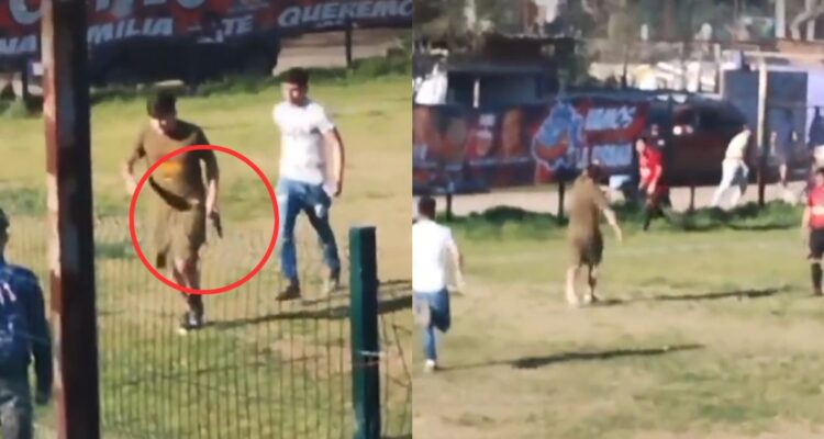 Video registra a sujeto disparando en medio de partido de fútbol en Peñaflor