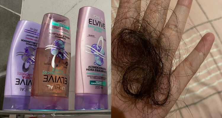 Fotos de Elvive y de caída de cabello obtenidas de X