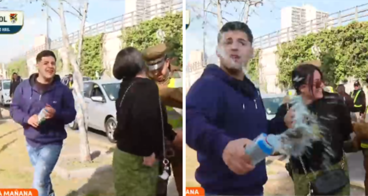 Capturas de agresión a equipo de CHV