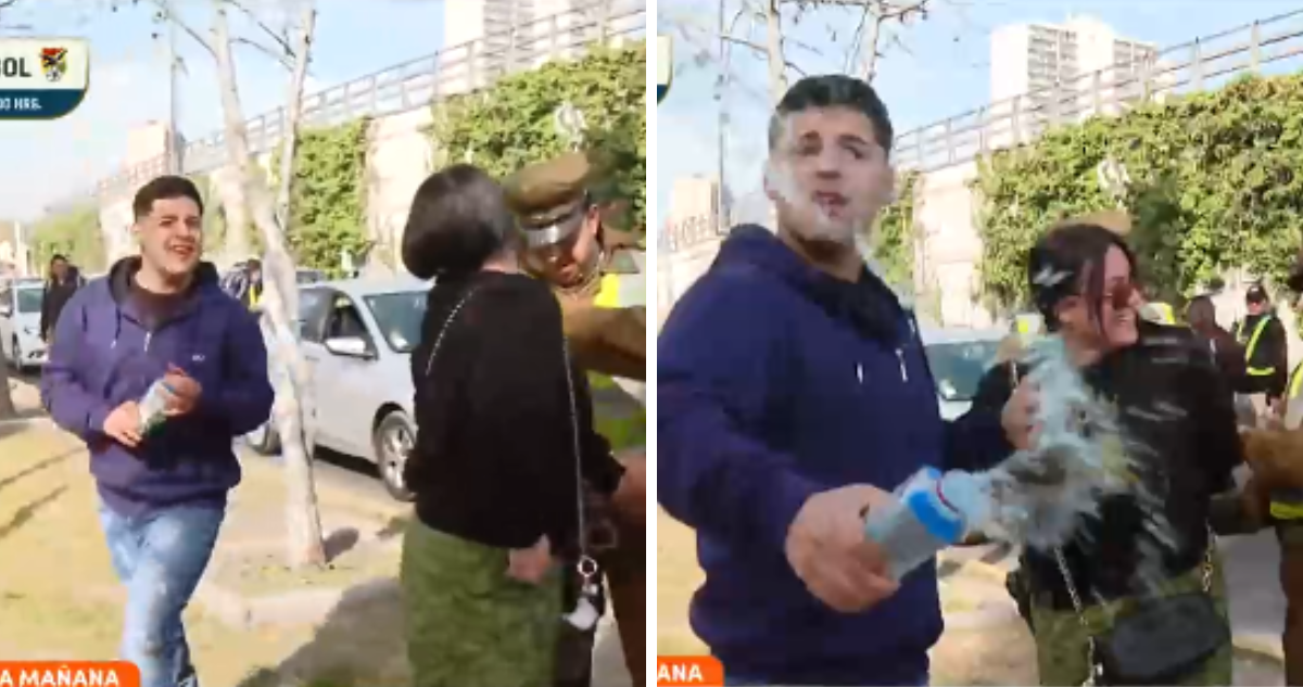 Capturas de agresión a equipo de CHV