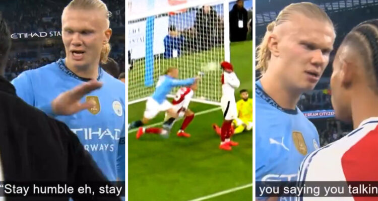 Erling Haaland se peleó con todos en final del duelo Manchester City-Arsenal.