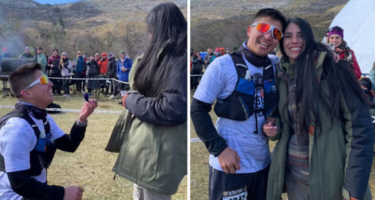 Atleta Esteban González pidió matrimonio en Ultra Paine 2024.