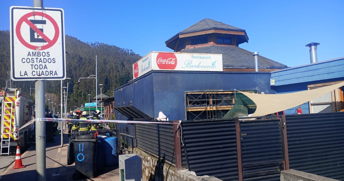Explosión en restaurante de Colcura: hay 4 lesionados