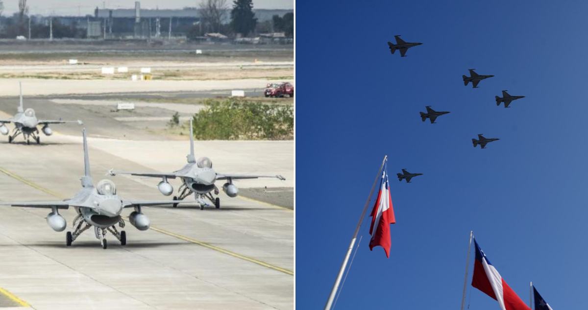 Aviones F16 en Parada Militar