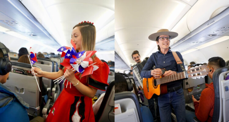 SKY Airline celebró Fiestas Patrias tocando una tradicional cueca a 36 mil pies de altura