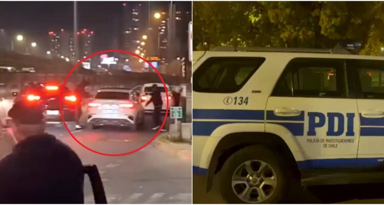 Funcionarios PDI frustran a disparos robo de vehículo en Macul: transeúntes grabaron el tiroteo