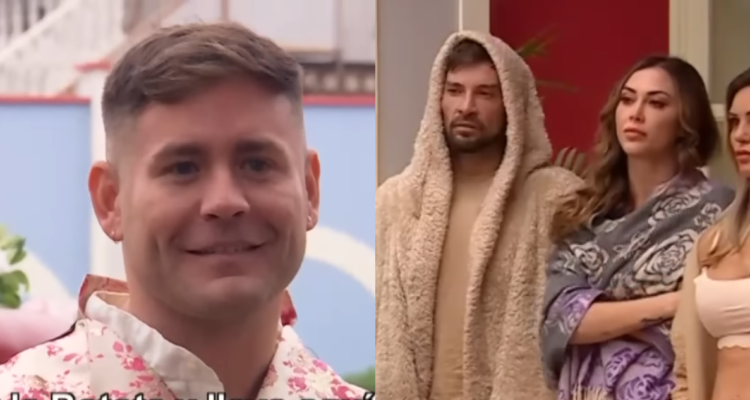 Francisco Rodriguez (izquierda) y Luis Mateucci con Daniela Collet (derecha) en Ganar o Servir en referencia a conflicto por su ingreso