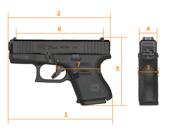 200 pistolas Glock G19 Gen5 FS y 1.000 pistolas Glock G26 Gen5 FS de la PDI