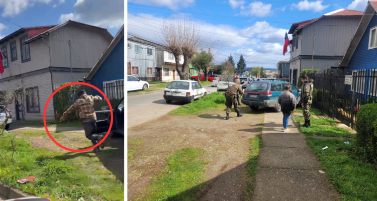 Hombre detenido tras bajarse desde automóvil en movimiento