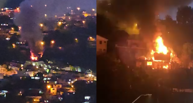 Incendio en cerro ramaditas de Valparaíso