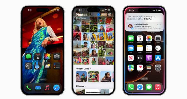 Foto del aspecto de iOS 18