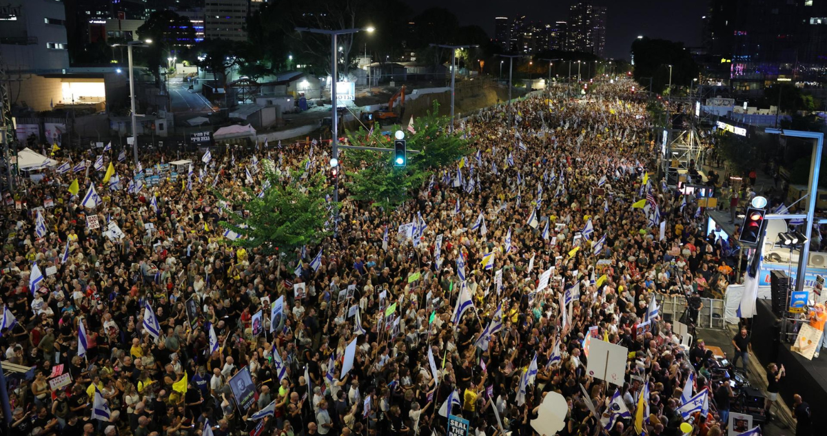 Israel 500 mil personas en las calles exigen a Netanyahu que logre acuerdo para liberación de rehenes