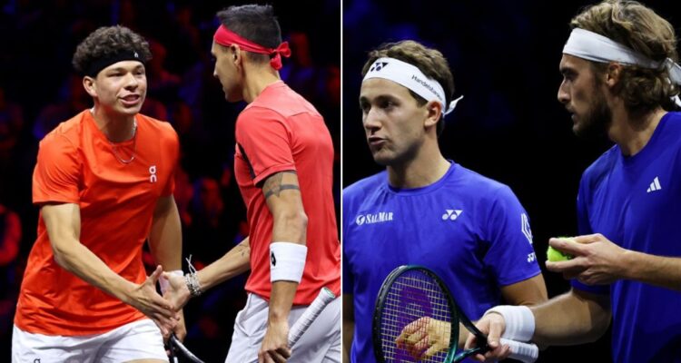 Tabilo y Shelton vencieron a Ruud-Tsitsipas en la Laver Cup: Resto del Mundo a un paso del triunfo