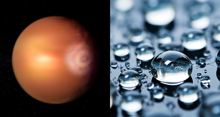 Ilustración del exoplaneta WASP-76b y de lluvia en referencia a lluvias y vientos de hierro