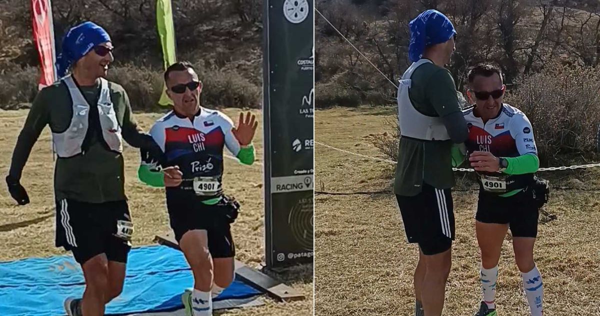 Luis Gutiérrez, excarabinero cegado en servicio fue ovacionado en Patagonian International Marathon