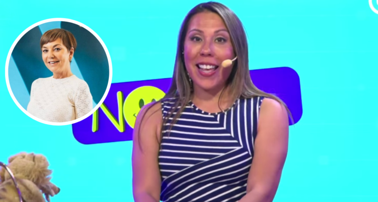 Marilyn Pérez en su despedida de Tevex y miniatura de Fran Garcia Huidobro