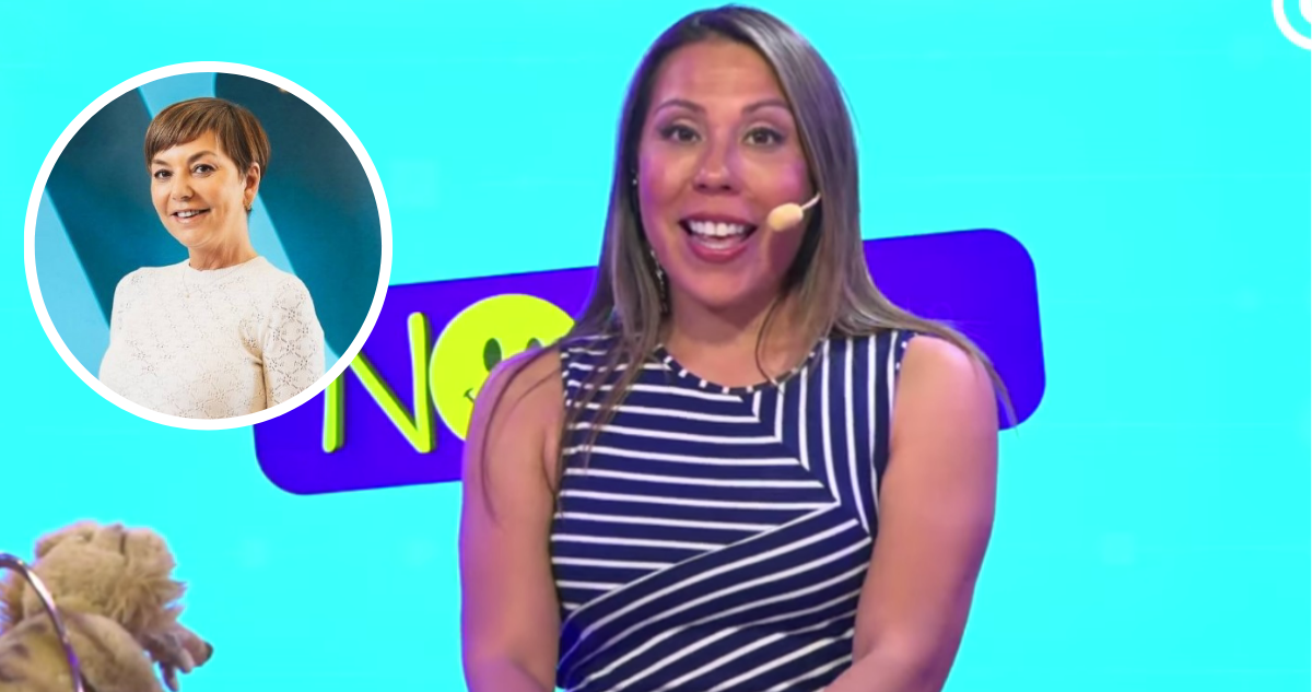 Marilyn Pérez en su despedida de Tevex y miniatura de Fran Garcia Huidobro