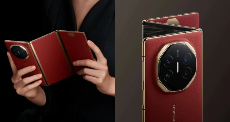 ¿Lo usarías? Lanzan Mate XT, el primer teléfono del mundo con triple pantalla plegable y cuero vegano