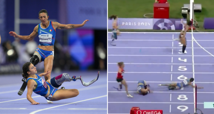 Atleta cae a metros de la meta y estalla en llanto en Juegos Paralímpicos.