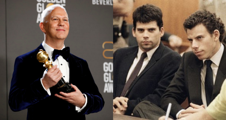Ryan Murphy (izquierda) y los hermanos Eryk y Lyle Menendez (derecha)
