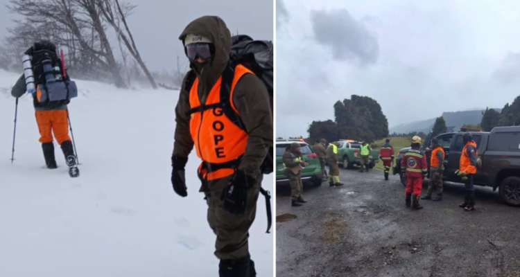 Encuentran con vida a dos excursionistas extraviados hace cinco días en complejo volcánico de Los Ríos