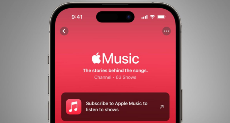 Captura de Apple Music en referencia a función de música háptica