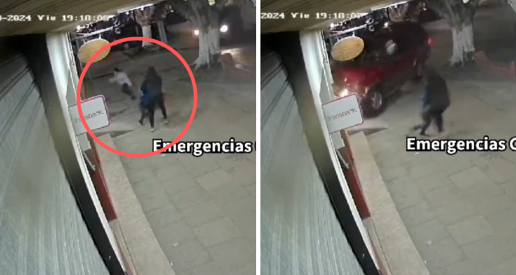 Capturas del momento en que niña se salvó de ser atropellada por conductor ebrio en Isla de Maipo