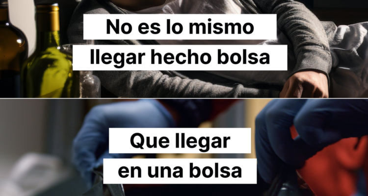 “No es lo mismo llegar hecho bolsa, que en una bolsa”: La potente campaña de Fiscalía para este 18 XL
