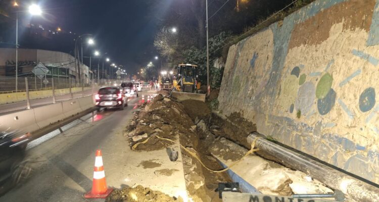 Obras de Esval en avenida Santos Ossa