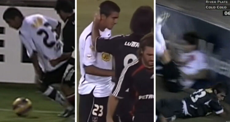 Arturo Vidal jugando ante River Plate en la Copa Libertadores 2007.