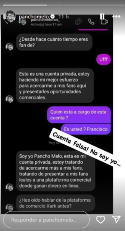 Francisco "Pancho" Melo advierte de estafa virtual que utiliza su imagen: "Tengan cuidado"