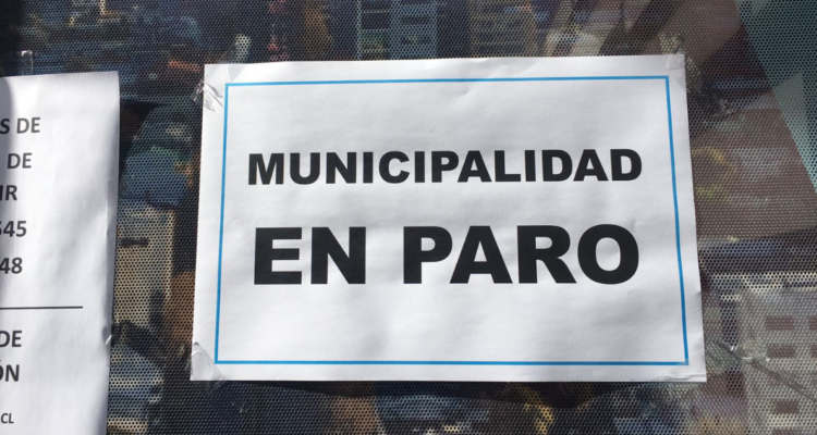 Frontis de la Municipalidad de Concepción por el paro