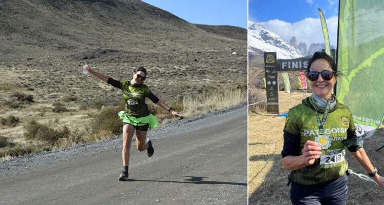 Viviane Valcanaia, brasileña que ganó los 21K de Patagonian International Marathon