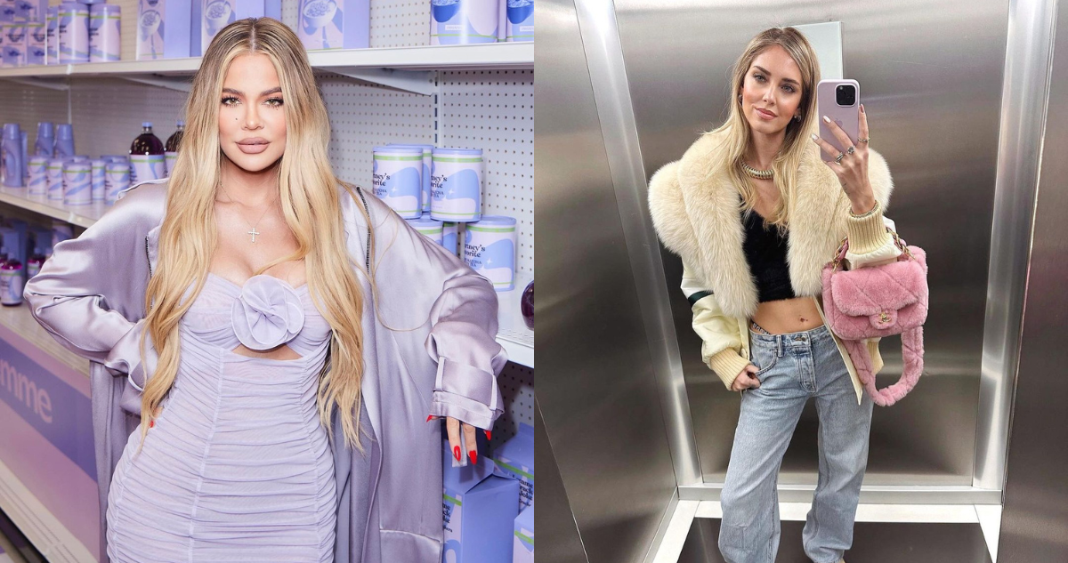 Khloé Kardashian (izquierda) y Chiara Ferragni (derecha) en referencia a consejos de personal shopper para vestir lujoso