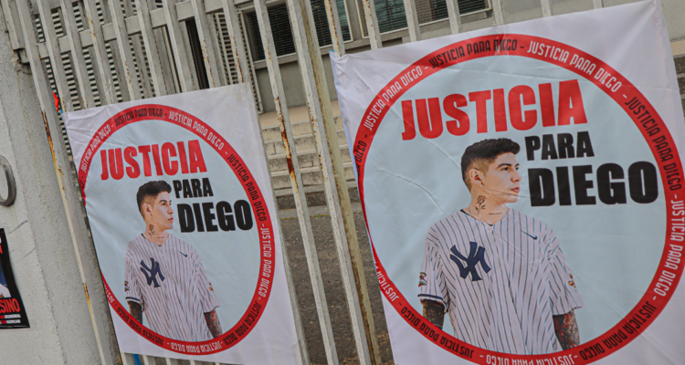 Pancartas por caso de homicidio del DJ Diego Herrera