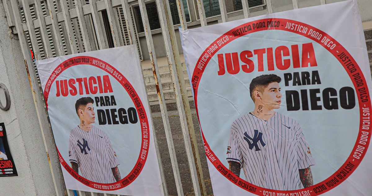 Pancartas por caso de homicidio del DJ Diego Herrera