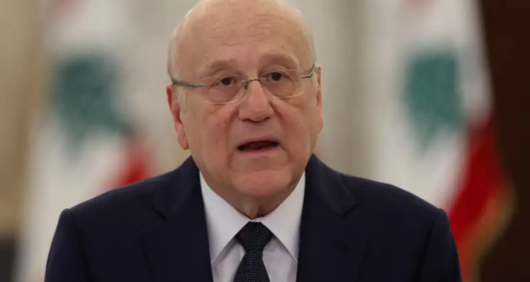 Imagen del primer ministro de Líbano, Najib Mikati, por guerra tecnológica de Israel