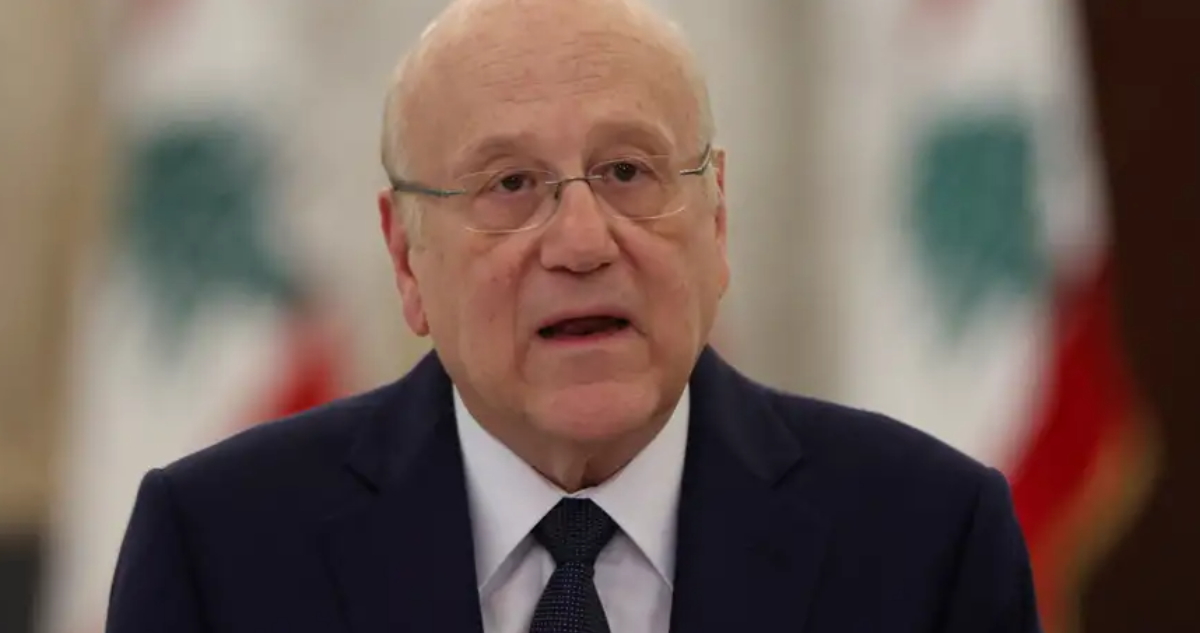 Imagen del primer ministro de Líbano, Najib Mikati, por guerra tecnológica de Israel