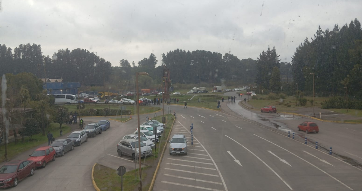 Protesta de contratistas de Huachipato
