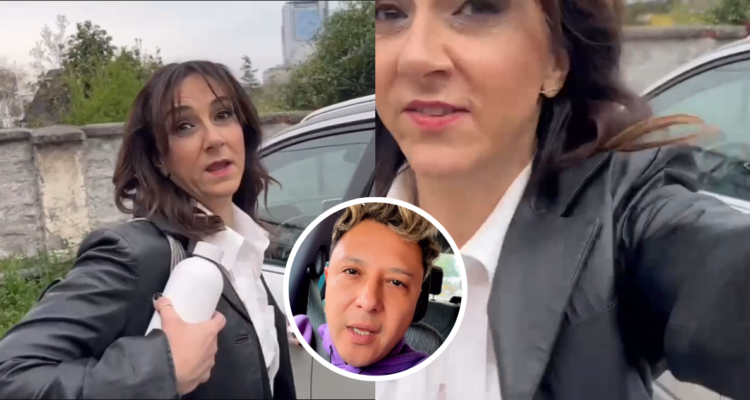 Renata Bravo en video captado por periodista de Que te lo digo y miniatura de Sergio Rojas