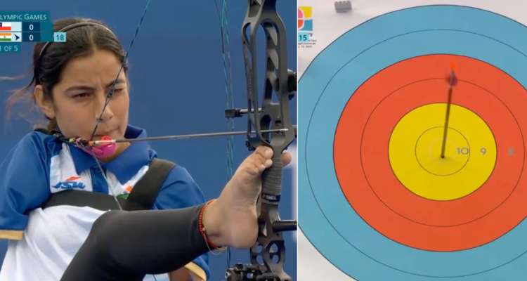 Sheeta Devi, la arquera india que sorprendió a todos ante la chilena y realizó un 10 perfecto.