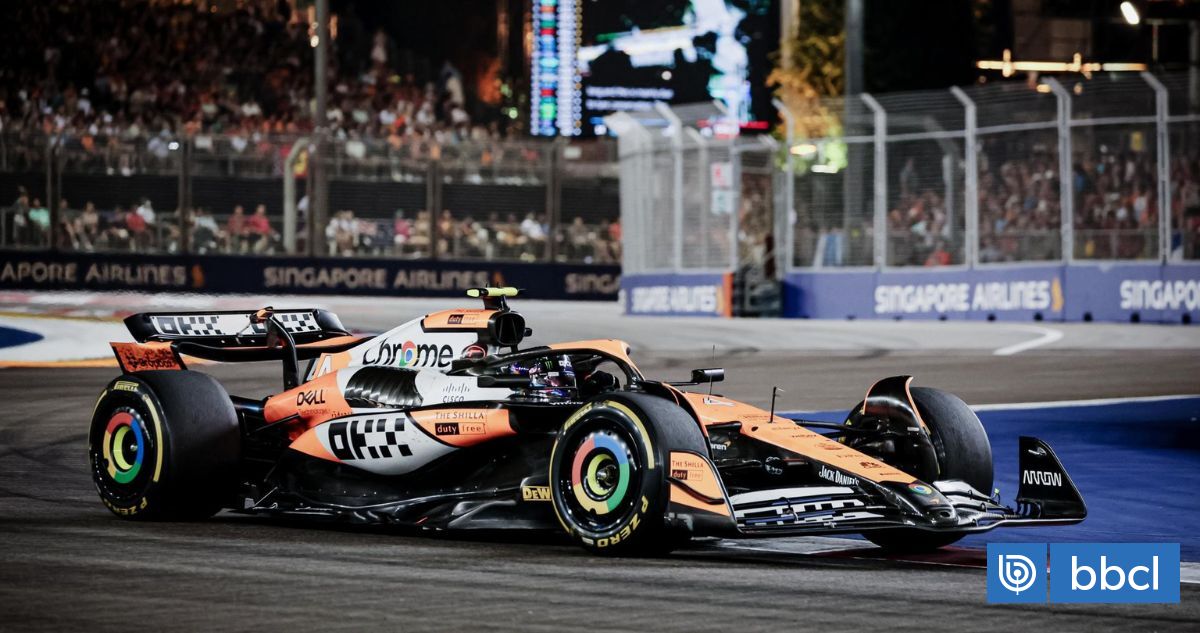 Lando Norris swept the Singapore F1 Grand Prix: he won and beat Max Verstappen by 21 seconds | bio-bio-tuercas