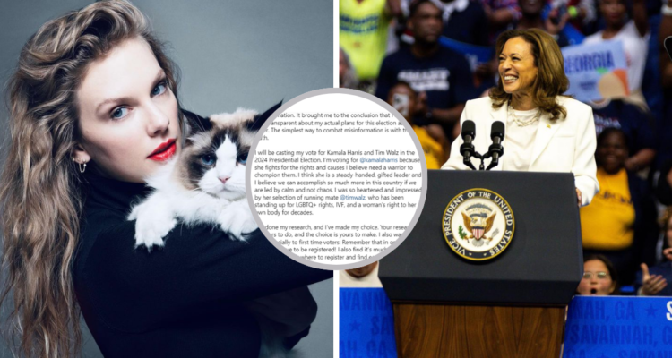 Taylor Swift entrega su apoyo a Kamala: ¿podría el poder “swiftie” llevar a Harris a la Casa Blanca?