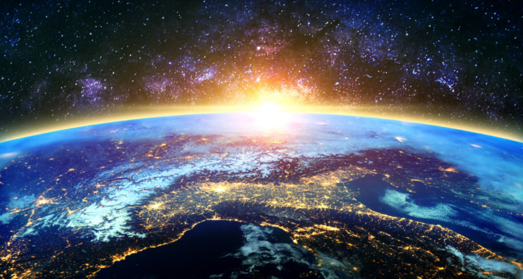 Fotografía del Planeta Tierra desde el espacio