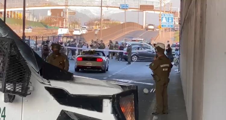 Emboscada en plena hora punta: tiroteo en caletera de Vespucio Sur deja un muerto y 3 heridos